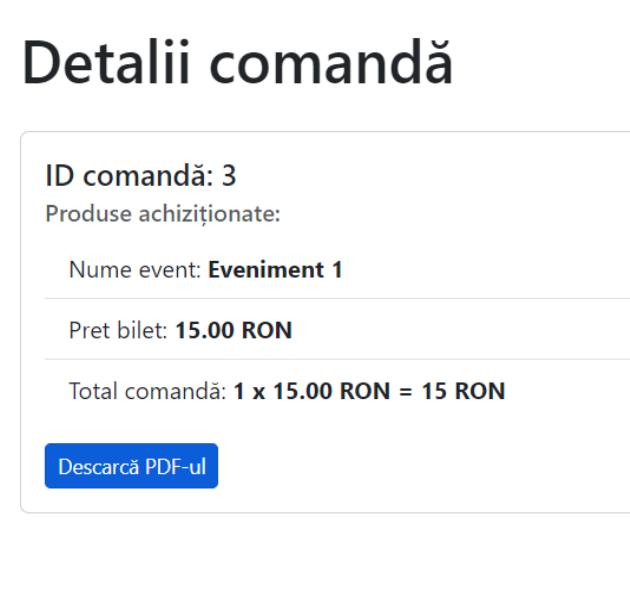 Screenshot with Payment